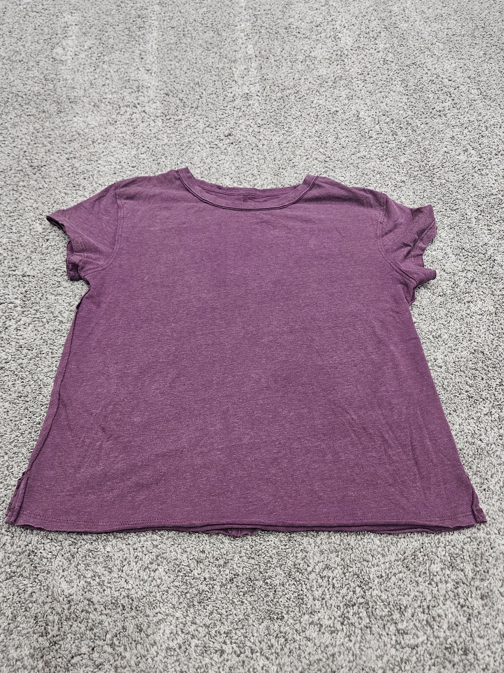 We The Free Heathered Plum Short Sleeve Crewneck Tee